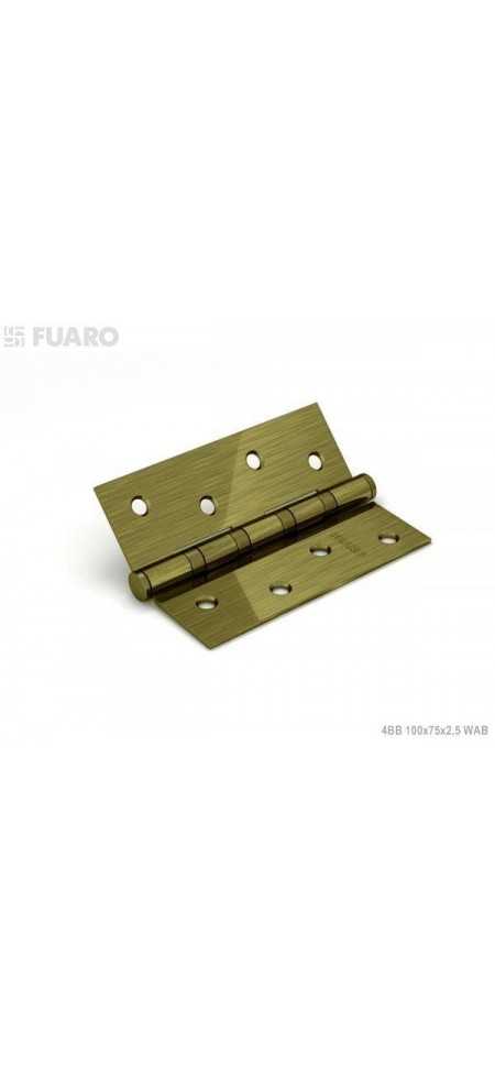 Петли накладные карточные FUARO 4BB 100x75x2,5